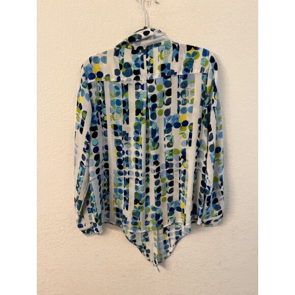 Allison Daley multicolored women’s blouse size medium - Picture 2 of 5